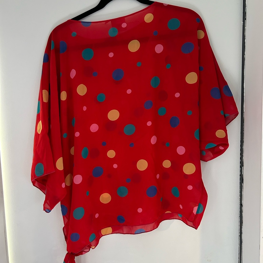 Vintage Polka Dot Blouse - Loose Fit - Picture 2 of 4